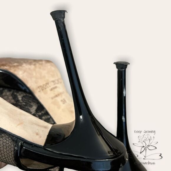 Jimmy Choo London Stiletto Peep Toe Heels Size 39 - Picture 6 of 10